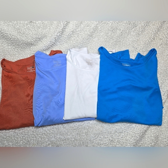 L.L. Bean Bundle 100% Pima Cotton Short Sleeve Closet Staple Shirts, 2X - Picture 1 of 3